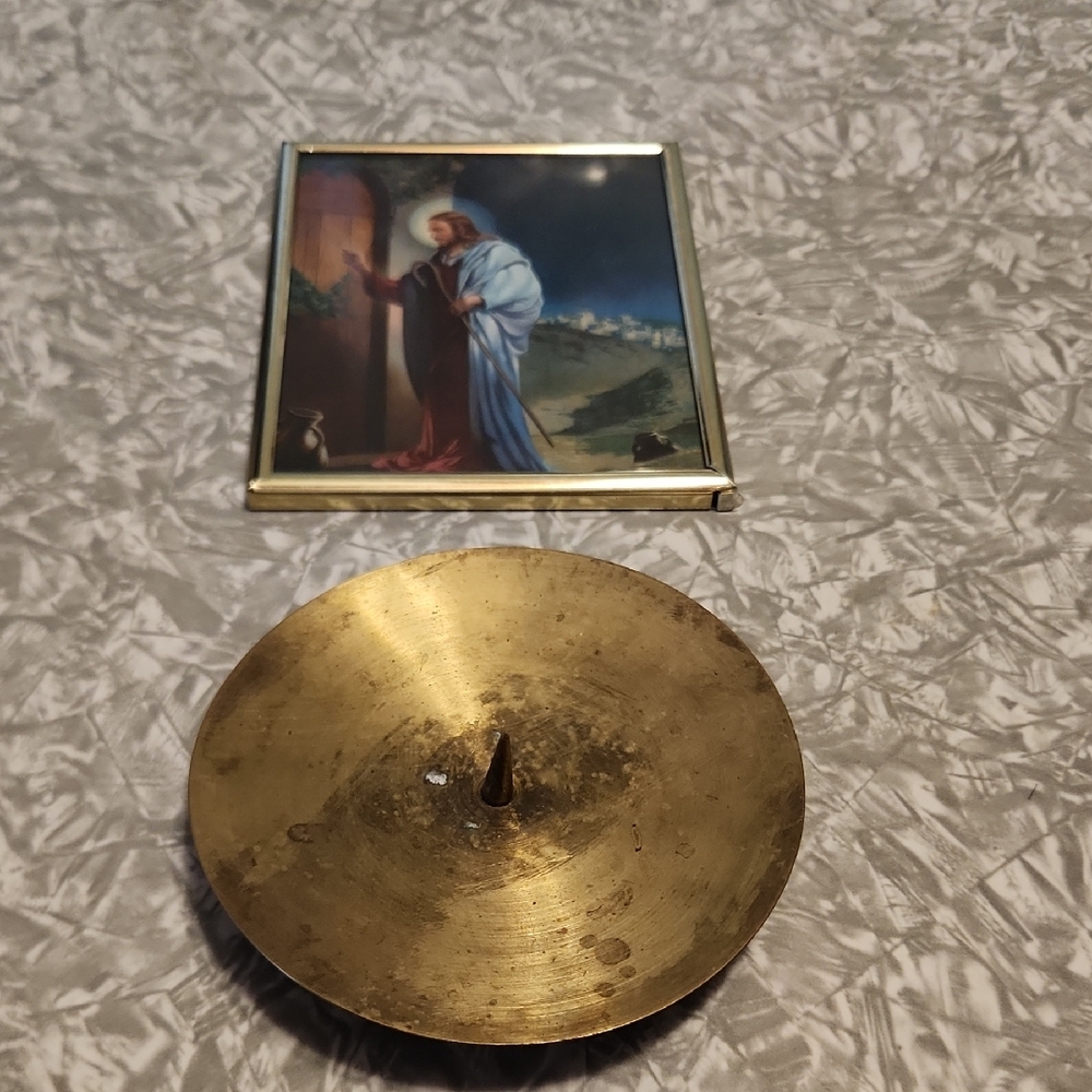 Beacon Gold and Blue Religious Wall Art